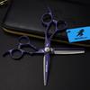 6.0 Inch Nimpson Violet Alligator Plaid Handle, Hair Scissors, Haircut Flat Scissors Qx4-0405