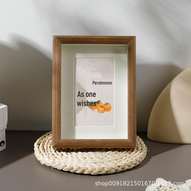 Wooden Photo Frame: Wall, Desktop, Calligraphy & Painting, 3D Design, Sizes 5-10 Inch