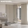 1 Stück NAPEARL Eleganter einfarbiger Verdunkelungsvorhang beidseitiger Chenille-Jacquard dicke Vorhänge für Schlafzimmer Wohnzimmer Balkonfenster für Heimdekoration