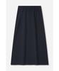 Jaa [Jaah] Elastic Waist Long Skirt Navy