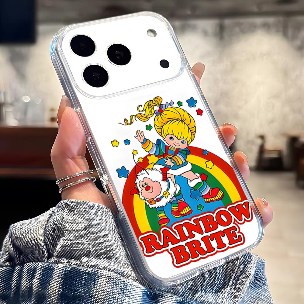 Cute Rainbow B-BriteS Phone Case For IPhone 17 16 Pro Max 15 14 13 11 12 Mini Xs X Xr 7 8 Plus Se Transparent Cover