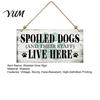 Decorative Wooden Pet Sign House Door Sign, Rustic Farmhouse Dog Wall Hanging Plaque, Owner Housewarming Gift Vintage Home Decor, for Lovers