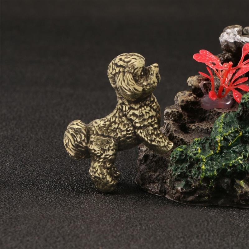 Metal Animal Statues Figurines Retro Dog Statue Figurines Sculptures Tabletop Centerpieces Home Decors Collectibles