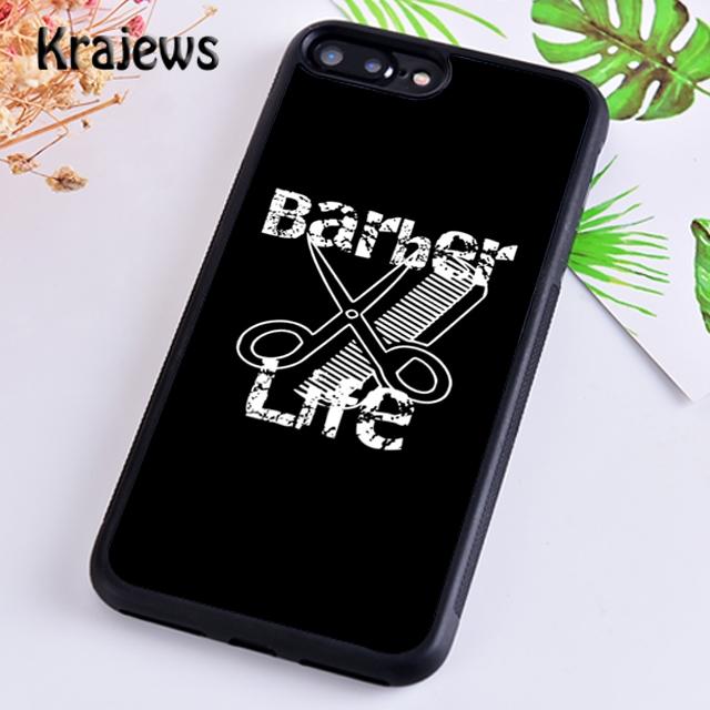 Krajews Barber Funny Vintage Classic Barber Retro Distressed Phone Case Cover For iPhone 14 5 6s 7 8 Plus 11 12 13 Pro XR XS Max