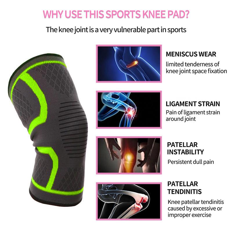 1PCS Knee Brace Support Compression Sleeve Breathable Pad For Running Jogging Sports