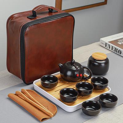 Dehua Dingyao Complete Set of Portable Travel Tea Set, One Pot and Four Cups of Business Simple Office Gifts