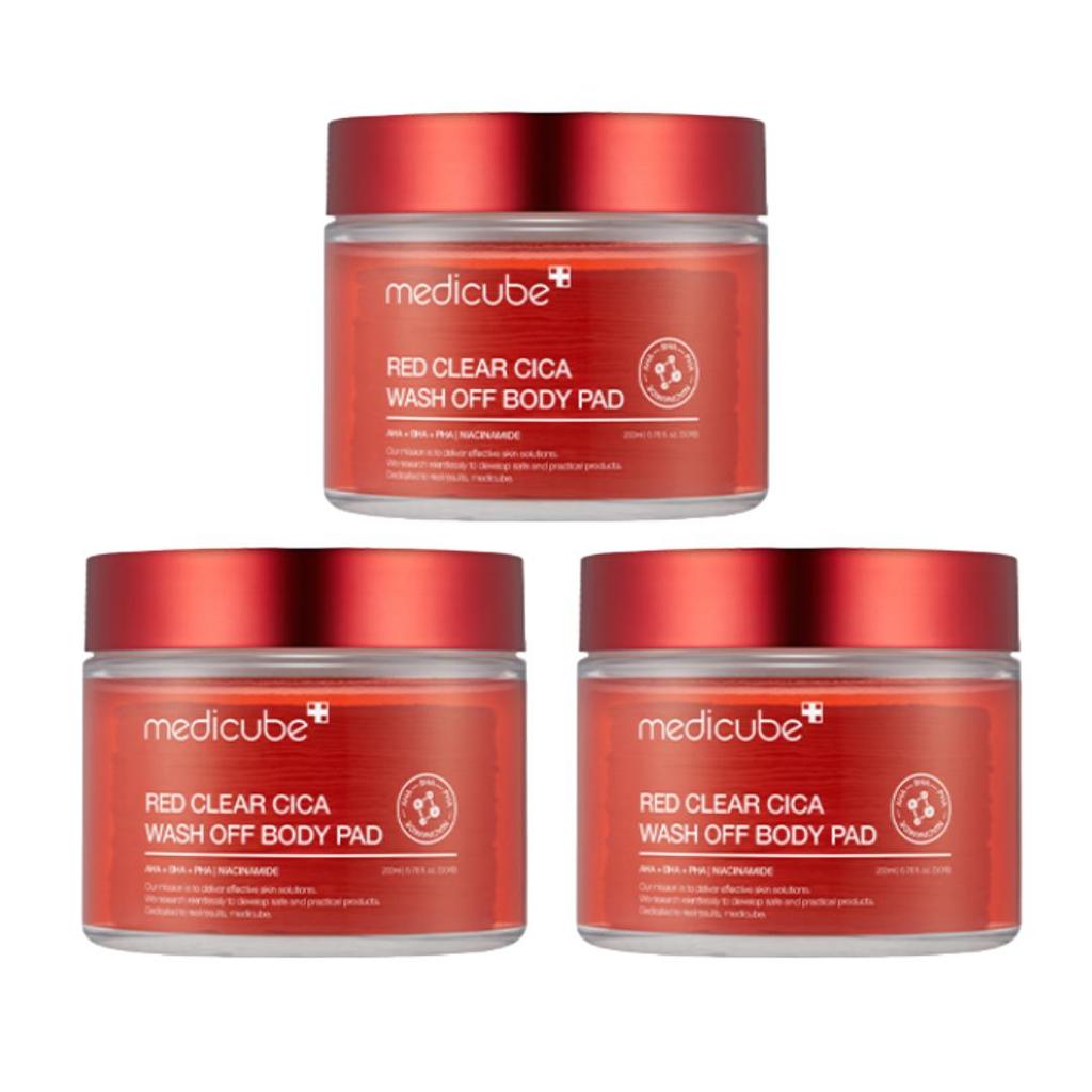Medicube Red Clear Cica Wash-Off Body Pad 50 pads (200ml) (3 Options)