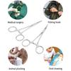 1PC Stainless Steel Curved Tip and Straight Tip Forceps Locking Clamps Hemostatic Forceps Arterial Forceps Clamp Fish Hook Plier