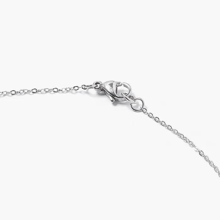 Volume Mini Flower Pendant Slim Chain Necklace (C2503-AN884_SV)