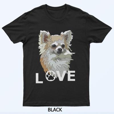 Chihuahua Haar Hund Liebe Chiwawa Liebhaber T-Shirt