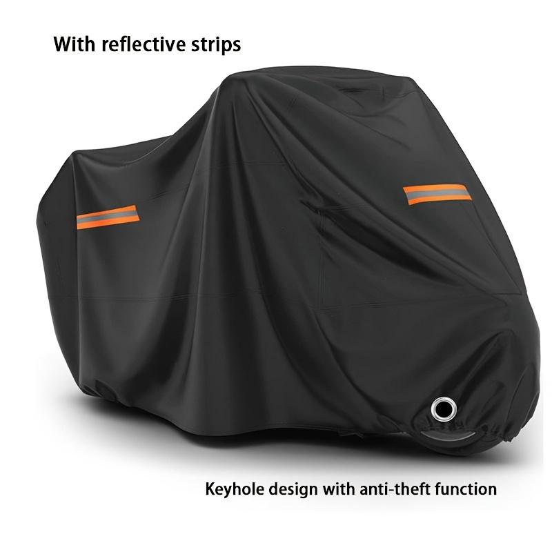 Heavy Duty 210D Oxford Motorcycle Cover - All-Weather,Anti-Theft & Reflective Strips.Universal Fit,Durable & Stylish Protection.