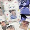 Cartoon Plush Photocard Case Cute Star Shape Photo Card Holder Fashion Bag Keychain  Women