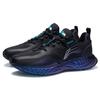 Li Ning Cloud Shield Fashion Abrasion Resistant Breathable Low top Running Shoes Men's Black Blue AGLR233-2