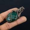 Emerald Pendant, 999 Copper Wire Wrapped Pendant Gemstone Jewelry, Handmade Pendant Amazing Jewelry, Gift For Her