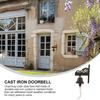 Retro Dış Mekan Çanı Rustik Vintage Büyük Demir Duvara Monte Metal Kapı Zili Dış Mekan Dekoratif Çanlar İçin