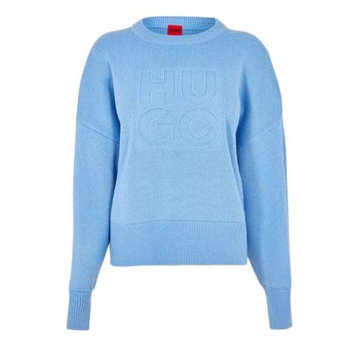 Hugo Womens/Ladies Plain Drop Shoulder Relaxed Fit Sweater Top
