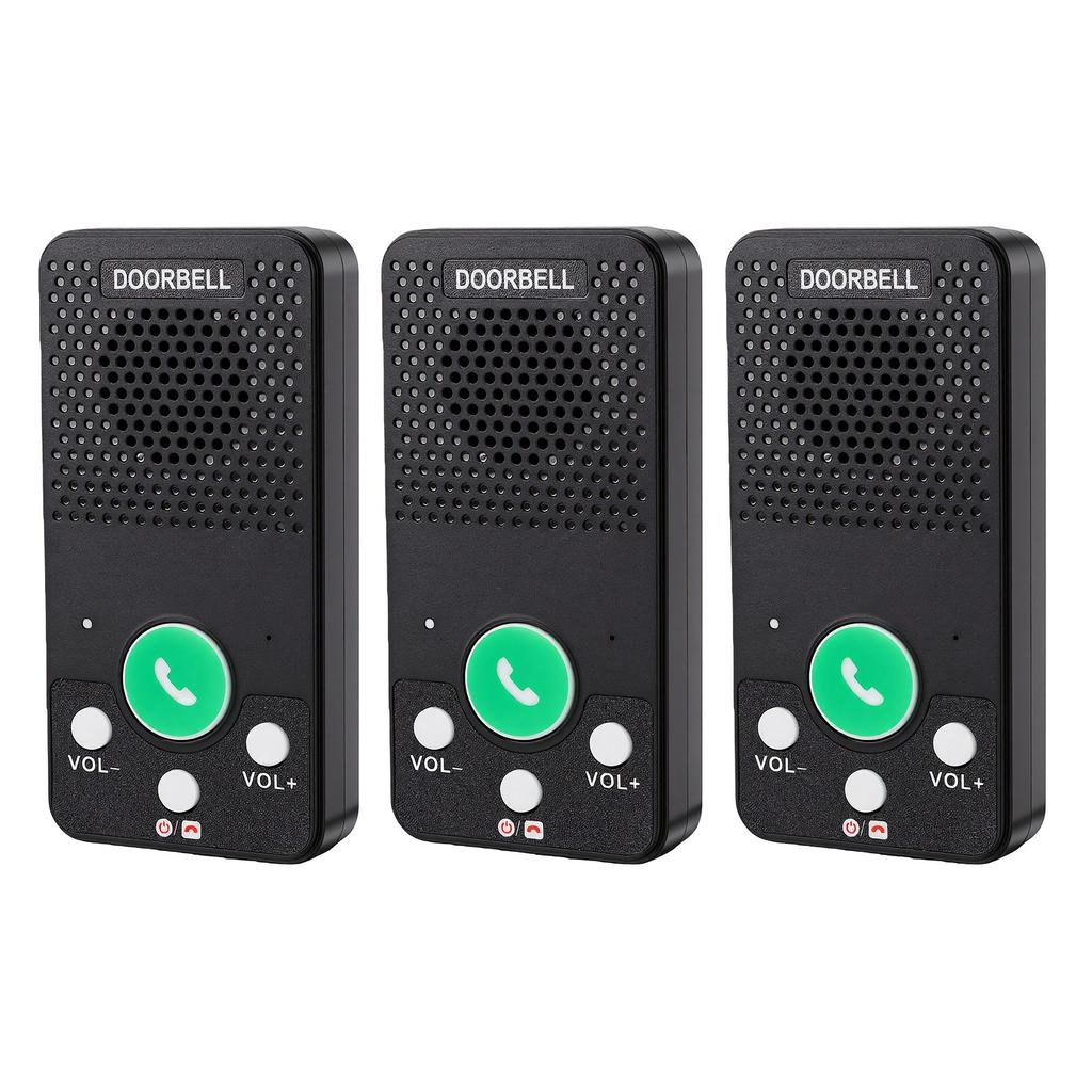 3 Pack Wireless Intercom Systems for Home Office Full Duplex Room To Room Intercom 1600ft Range 8 Volume Levels 4