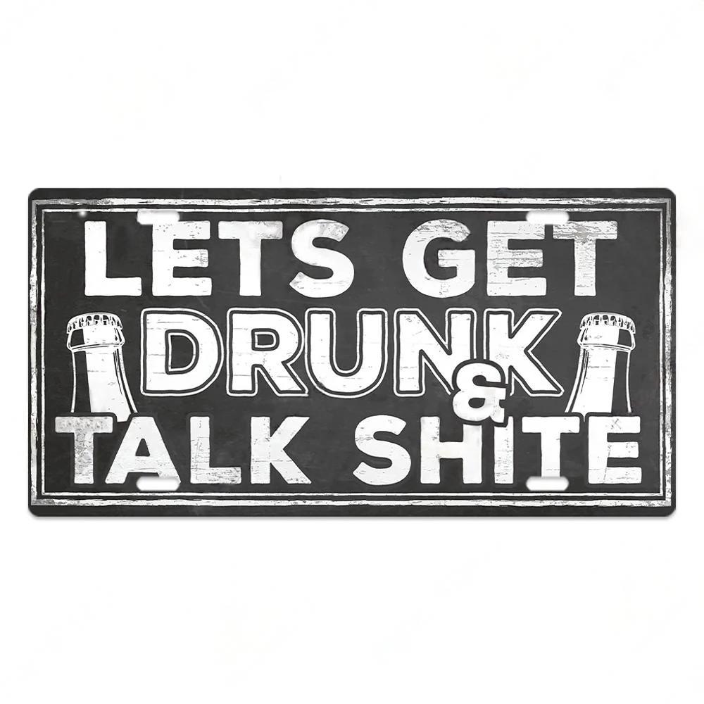 Vintage Wine Culture Metal Signs Wall Decor Licenses Plate Plaque Metal Vintage Tin Sign for Bar Pub Kitchen Dining Room