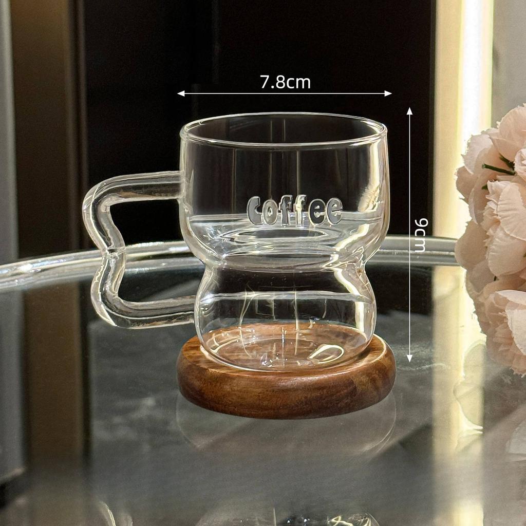 Coffee Cups Set Transparent Glass Water Cups Home Kitchen Office Espresso Juice Cold Drink Glass Cup Mug Drinking Utensils Gifts