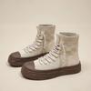 Mode 2024 Herbst Atmungsaktive High-Top-Schuhe mit dicker Sohle und hohen Strick-Elastiksocken und Stiefeln für Damen