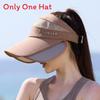 Summer Sun Protection Hat For Women With Large Brim Foldable Uv Shield Polyester Outdoor Sun Hat
