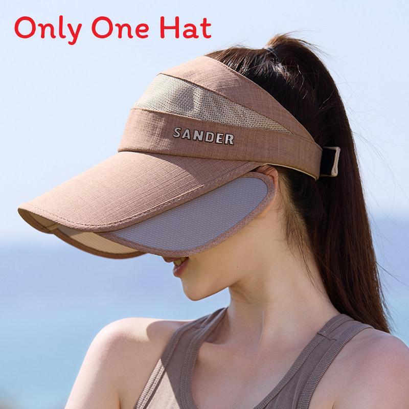 Summer Sun Protection Hat For Women With Large Brim Foldable Uv Shield Polyester Outdoor Sun Hat