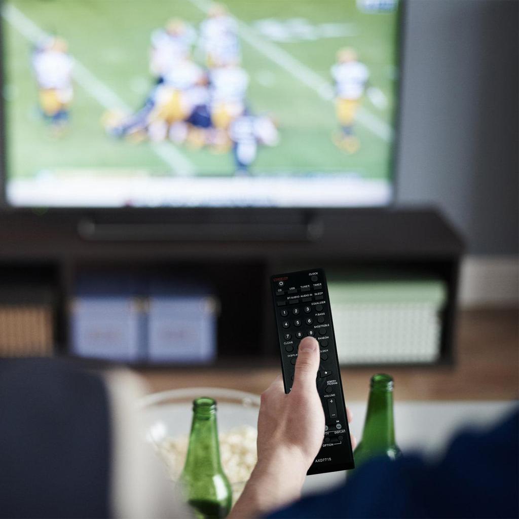 Ergonomic Remote Control for AXD7715 TV with Enhances Comfortable Grip ABS Intuitive Button Layout for Easy Daily