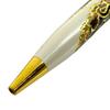 Used Cross Wanderlust Borneo Ballpoint Pen Writing Instrument Stationery Gold White Green Twist Action NAT0752-2 CROSS Elegant Sophisticated