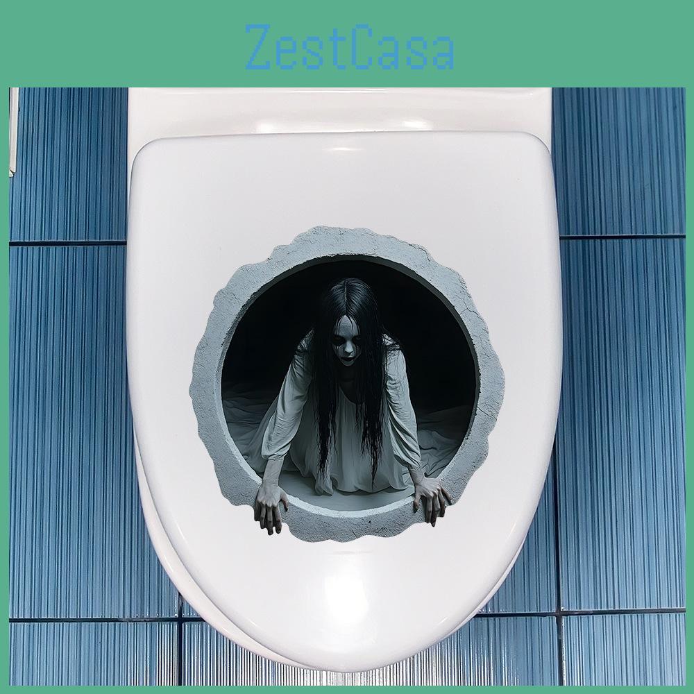 Decor Wall Halloween Pvc Haunted Girl Wall Sticker For Home And Spaces Entryway