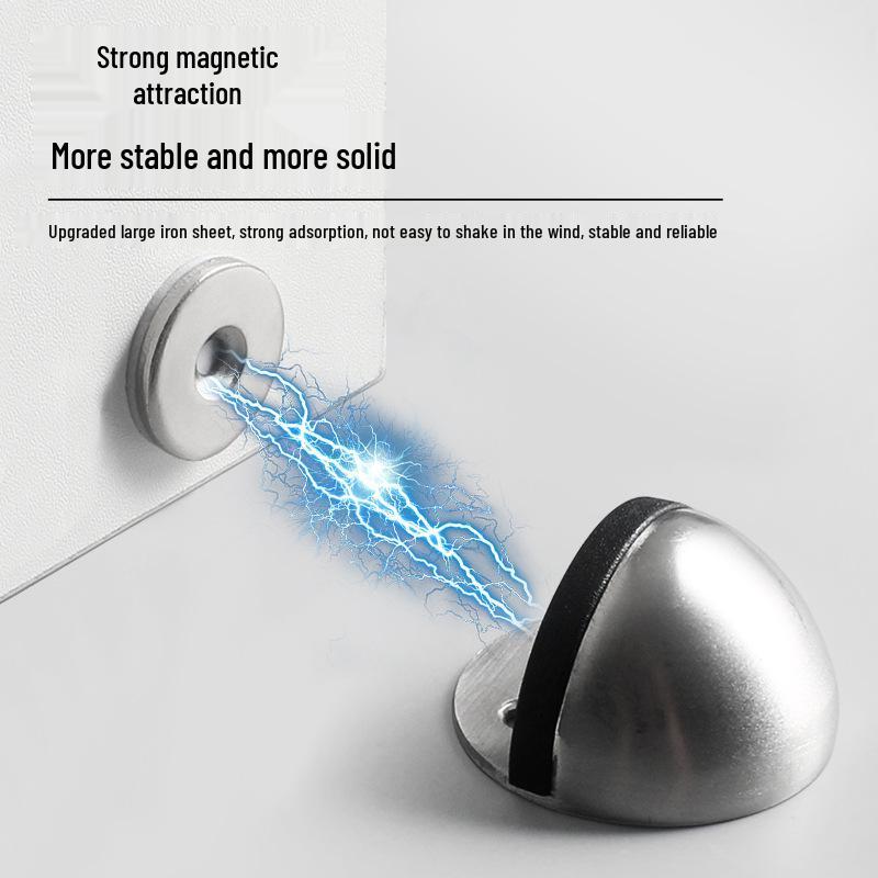 No-Drill Anti-Collision Rubber Door Stopper for Glass Doors - Hole-Free, Anti-Theft, Turtle Top Design