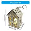 Multicolored LED Light Up Wooden Christmas Cabin Ornament for Tree Decorating Party Homes Decoration