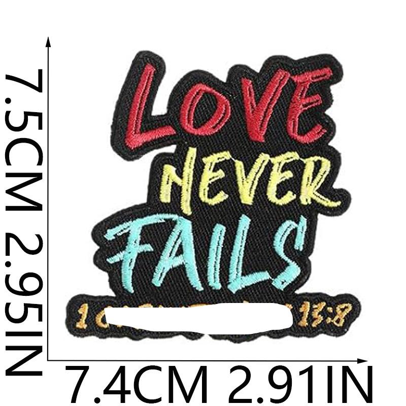 Encouraging Quotes Embroidery Cloth Sticker Inspirational Words Patch Sticker Computer Embroidery Label English Alphabet Embroidery Chapter Sticker Ir