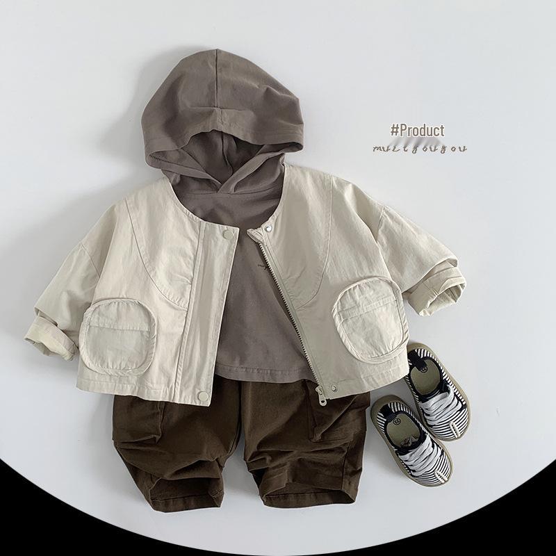 Trendy Kids' Hooded Sweatshirts: 2025 Spring Korean-Style Long-Sleeve T-Shirts for Boys & Girls