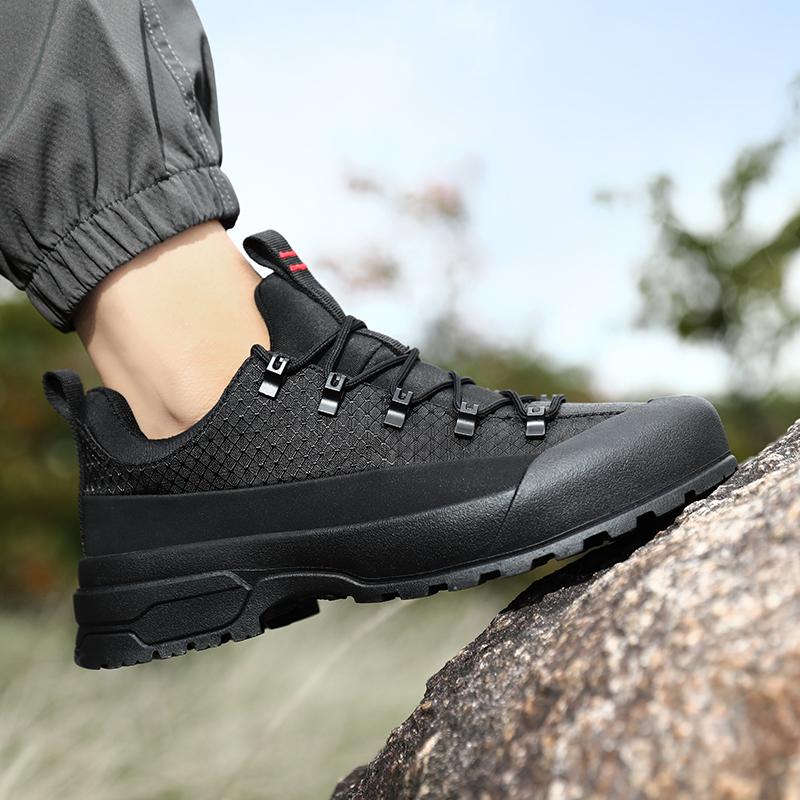 Men's Outdoor Camping Walking Shoe Classic Hiking Wear-resistant Work Shoes New Style Anti Slip Breathable Lace Up Sneakers