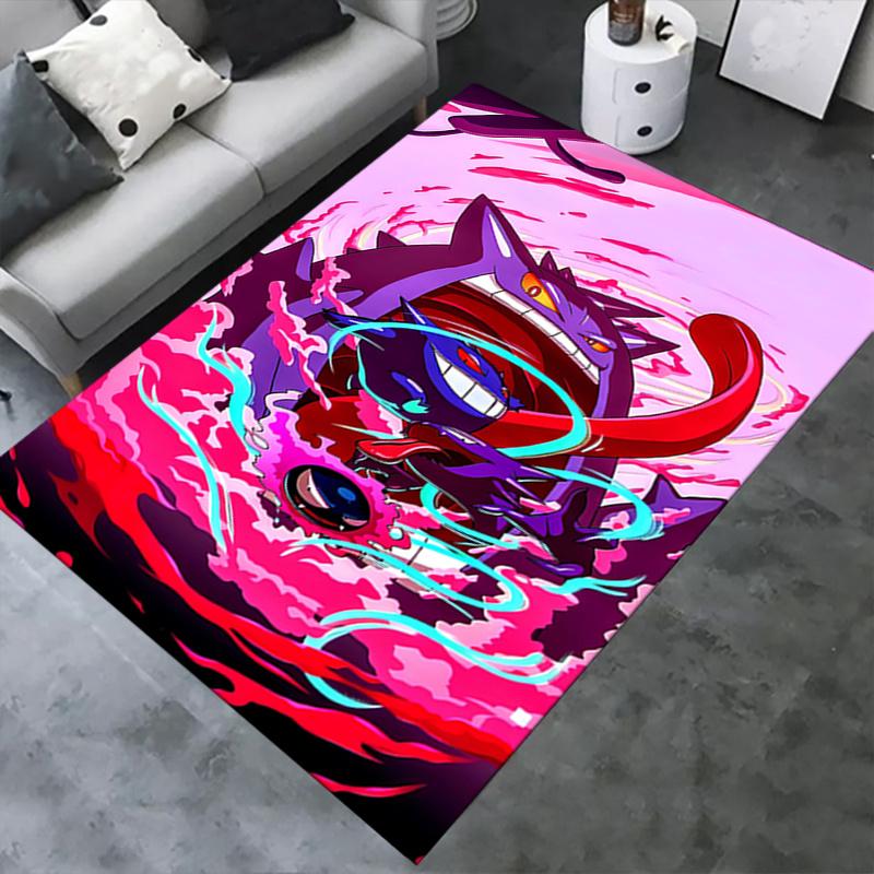 1pc Pokémon,Gengar Office Carpet Soft Polyester Entrance Carpet Washable Non slip Machine Washable I
