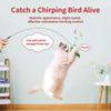 Vogel-Katzenfederspielzeug – Teaser-Spielzeug mit Berührungsaktivierung für Kätzchen, lustiger zwitschernder Vogel, interaktives Spielzeug, einziehbares Hängespielzeug