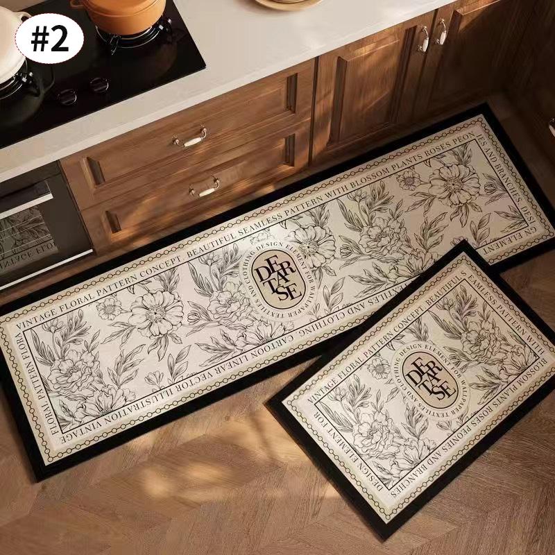Non-slip Kitchen Floor Mat Long Rug Kitchen Rugs Printed Balcony Bathroom Foot Pad Home Decor Carpet Entrance Mat