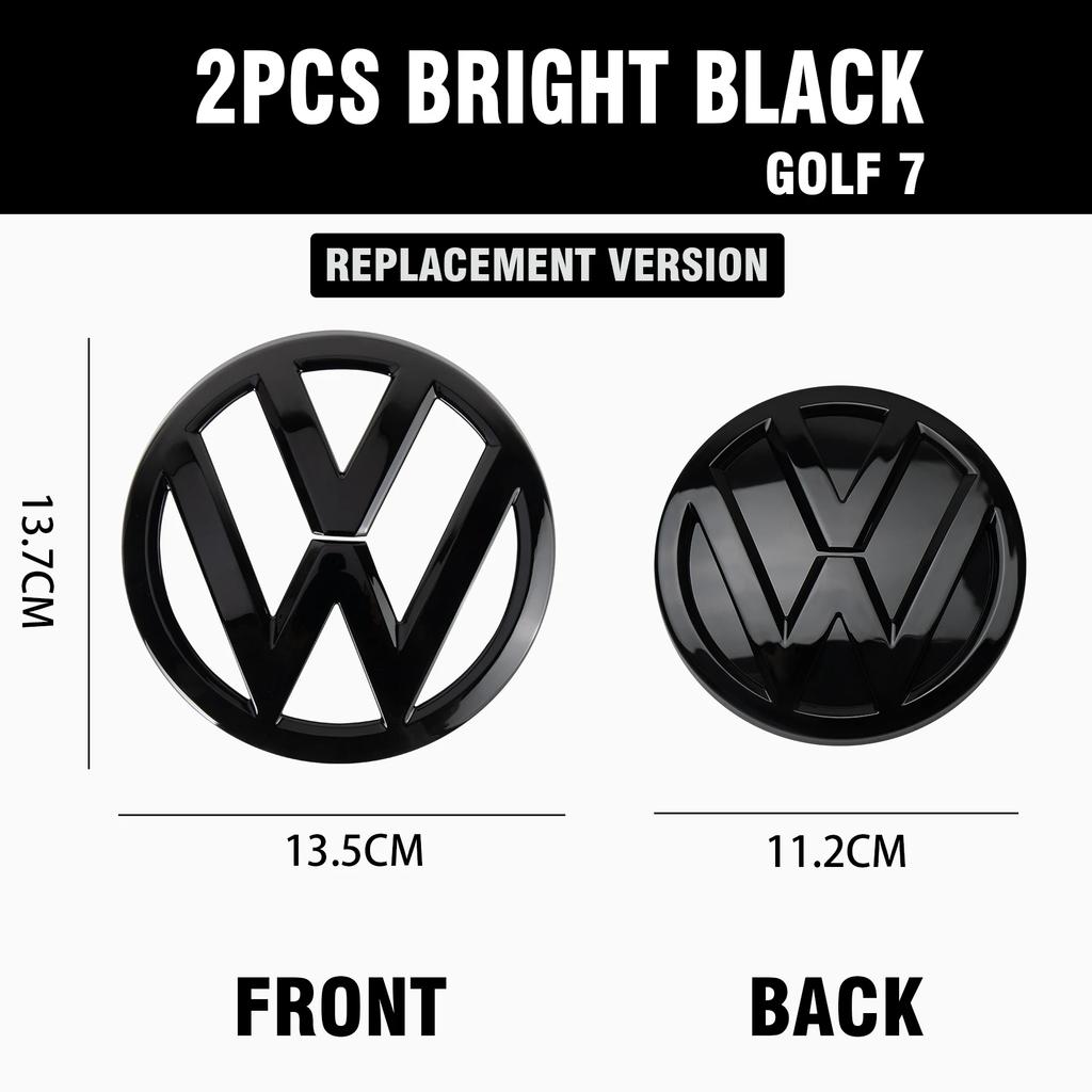 Für VW 1/2 Stück Original Ersatz Auto Frontgrill Logo Kofferraumdeckel Aufkleber Zubehör Für Volkswagen Golf 7 MK7 2014 2015
