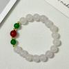 Semi-Precious Gemstones Beaded Bracelets for Women 10mm Agate Stone Round Beads Bangle Handmade DIY Jewelry Gifts