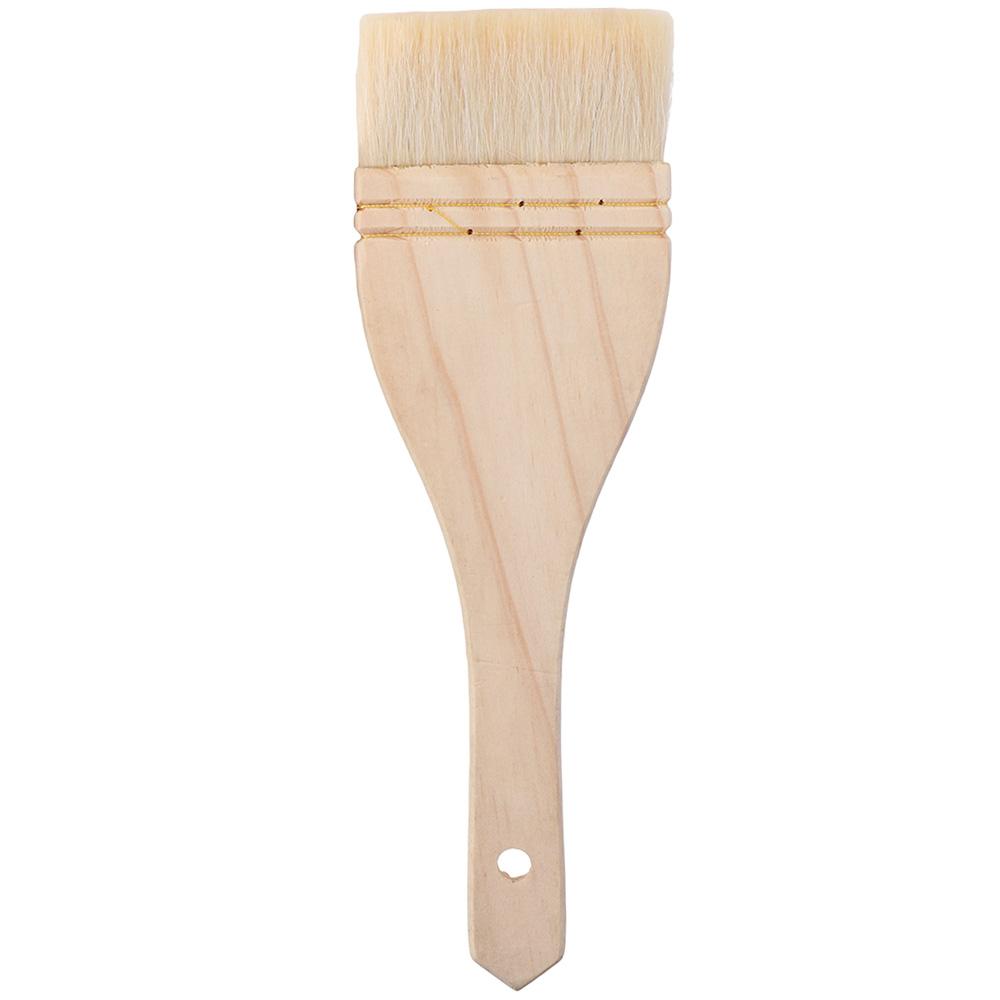 1/6 Stück Holzgriff Wollpinsel Backpinsel Haushalts-Grillpinsel, Koch-Farbpinsel, Hartholzgriffe Gebäckpinsel