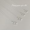 Su Chuang S925 Sterling Silver Twisted Rope Heart Necklace for Women - Elegant Sweet Design, High-End Collarbone Chain.