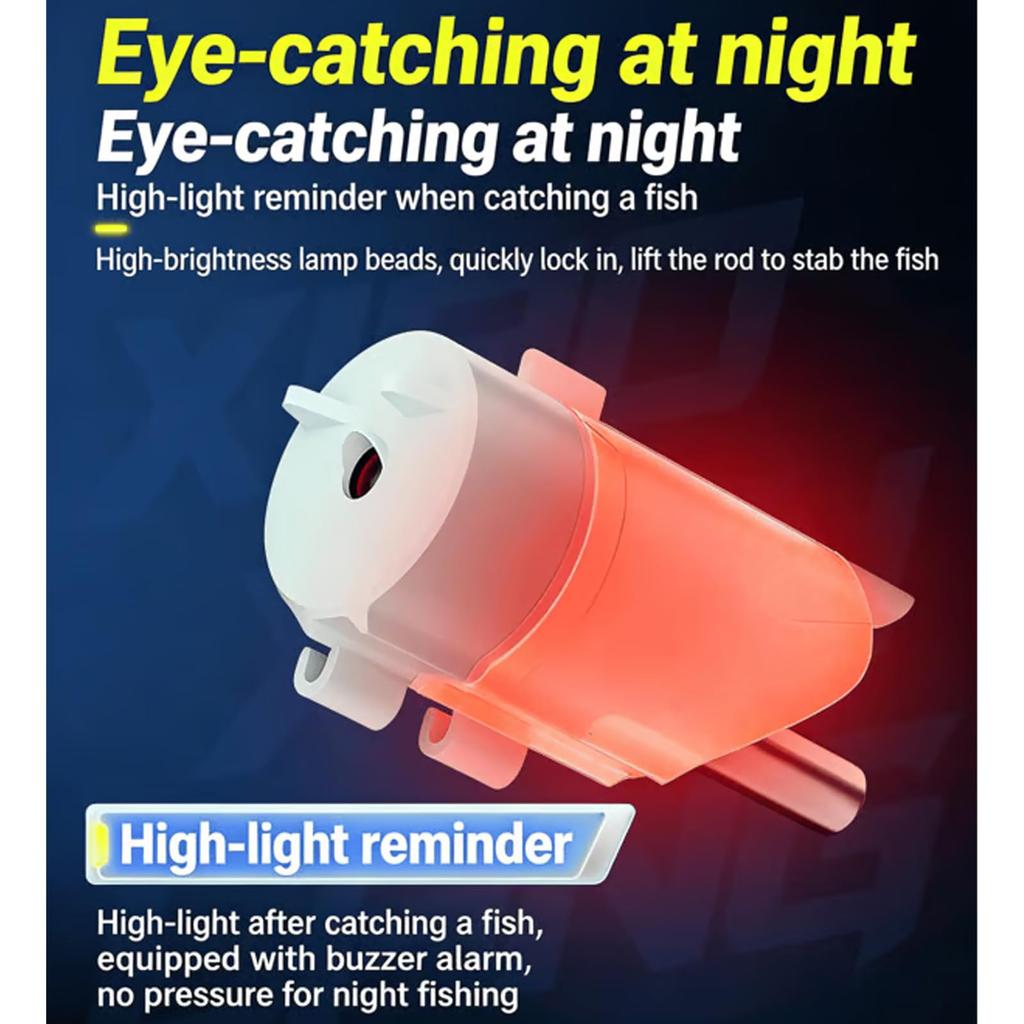 High Sensitivity Fishing Float Alert For Rods, Electronic LED Fishing Sound Alarm, Night Fishing Rod , For Rod Tip Detection