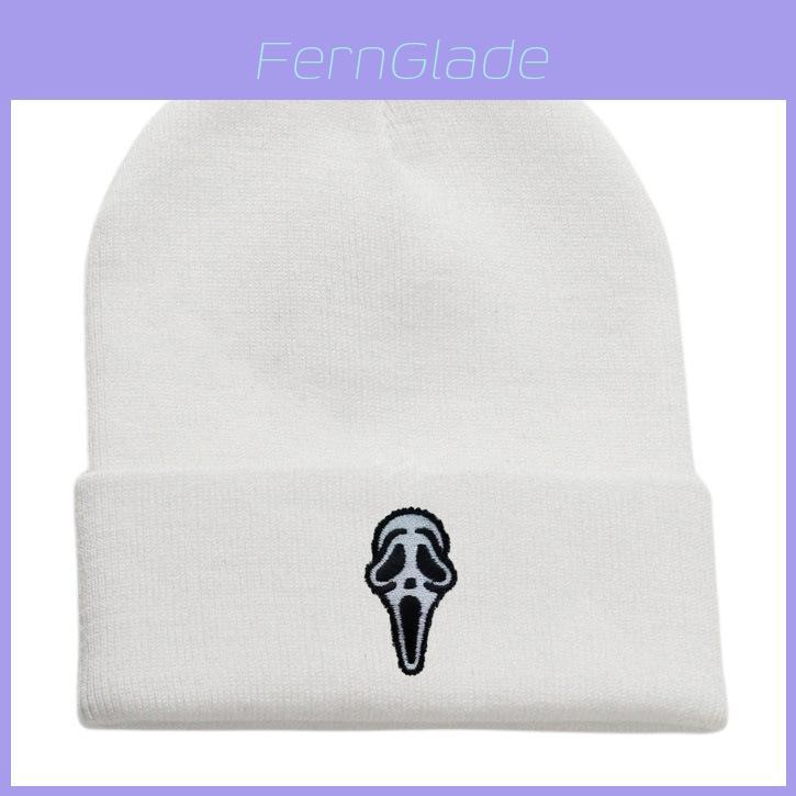 Knitted Hat For Men Women Warm Windproof Acrylic Embroidered Beanie For Winter Outdoor Activities