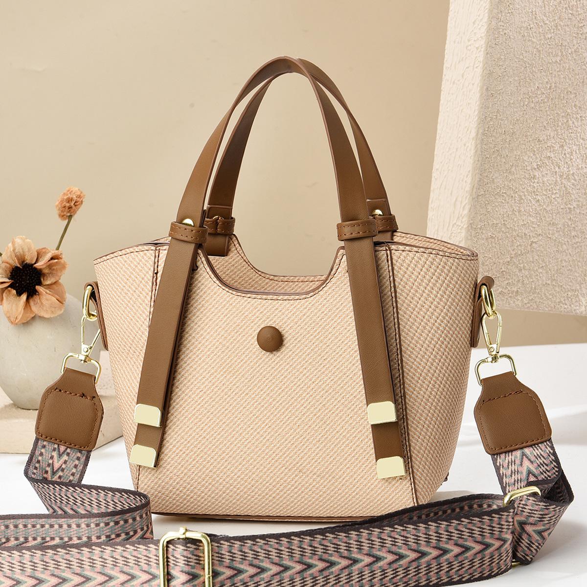 

Сумка-ведро, сумка-корзина для овощей, новая простая женская сумка через плечо, женская сумка 27*11*17 хаки