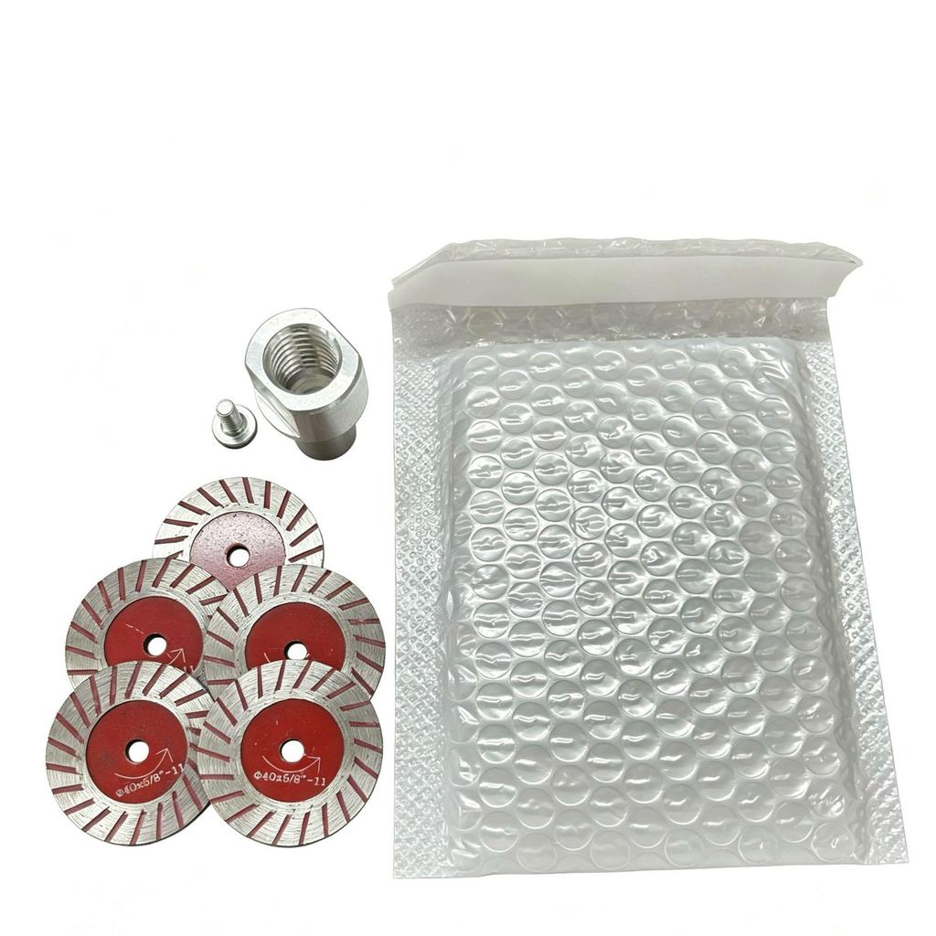 Stone Carving Disc 4 cm with Handle - Wavy Pattern Engraving & Polishing for Electric Grinder