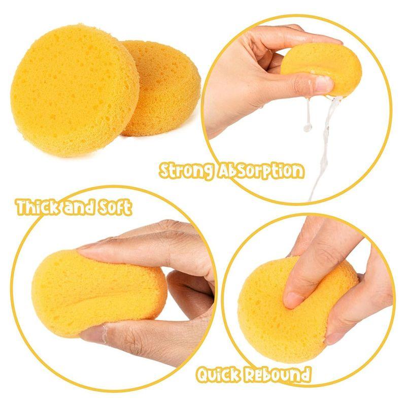 A60z24pcs Round Pottery Sponges–Artist Sponge For Clay, Leather Care & Horse Tack Maintenancemay
