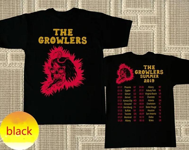 2019 Poster Of The Growlers Band Black Cotton T-shirt S to 5XL PA345 Unisex T-Shirt XXXL
