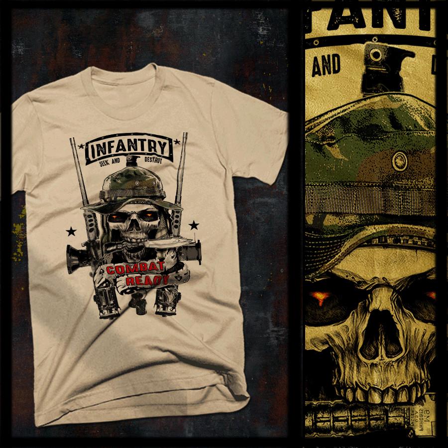 

Machine Gunner T-shirt Army Infantryman Tactical reaper assault Special Ops 2XL