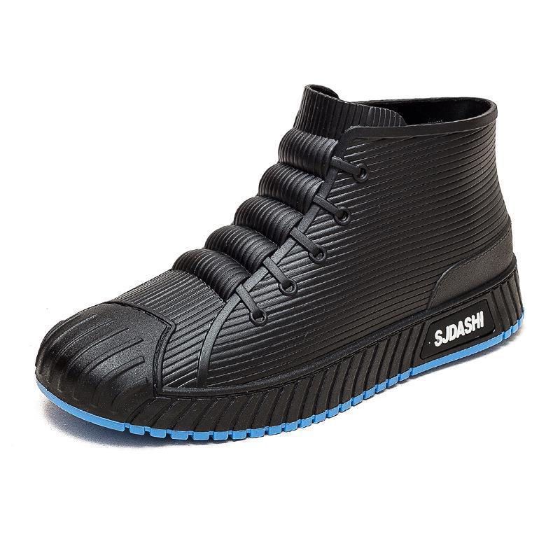 Men's Waterproof Fashion Short Rain Boots - Non-Slip, All-Season Rubber Shoes
