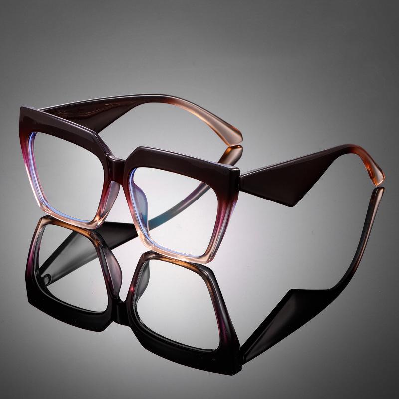Retro Leopard Print Gradient Square Sunglasses - Unisex Trendy Sun Protection M6217